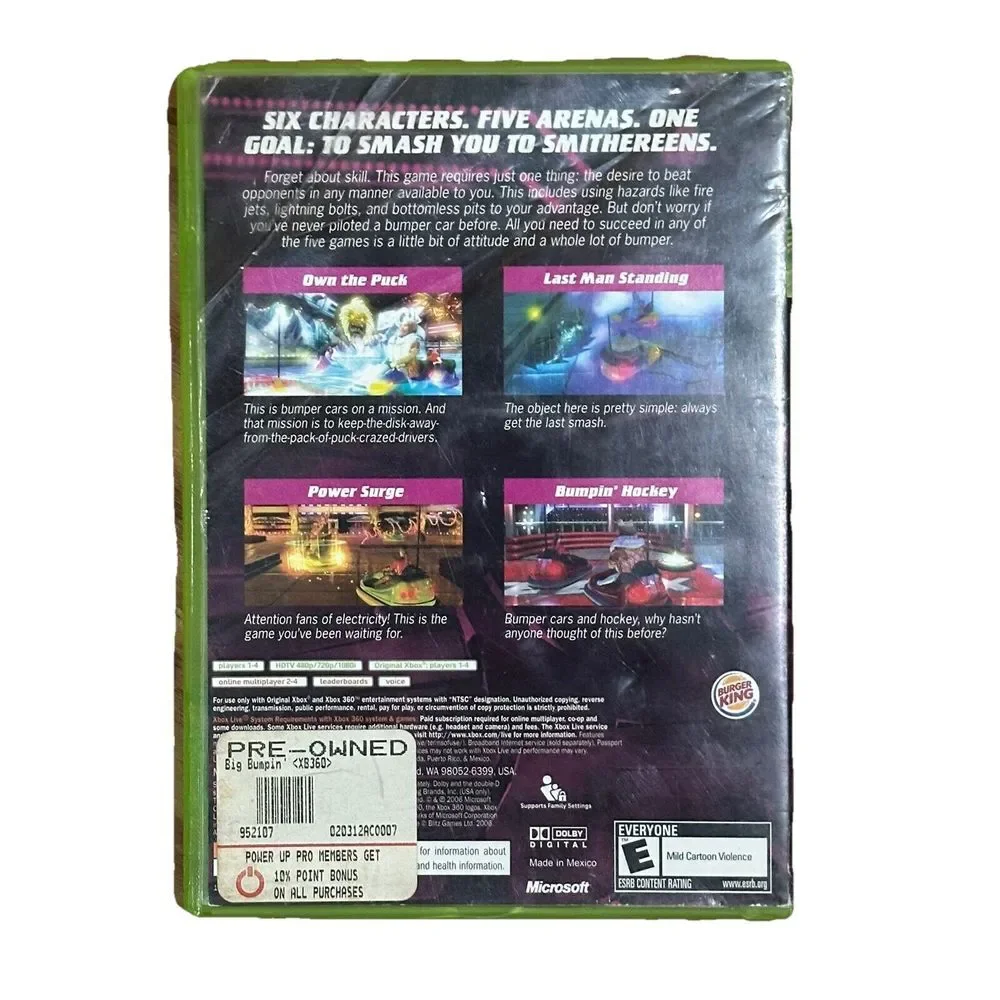 Big Bumpin Xbox‎ Game 2006 Burger King  Tested